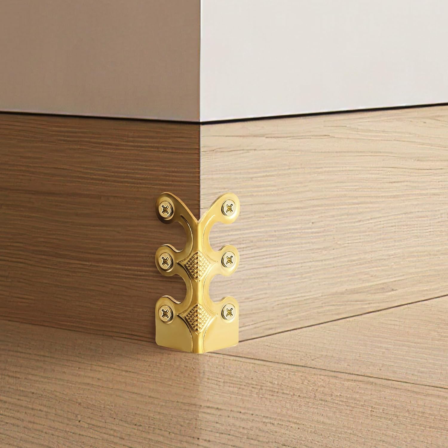 FainFun Protecteurs d'Angle Métal Vintage - Robustesse & Style pour Meubles (8 pcs, 48 vis) - Description