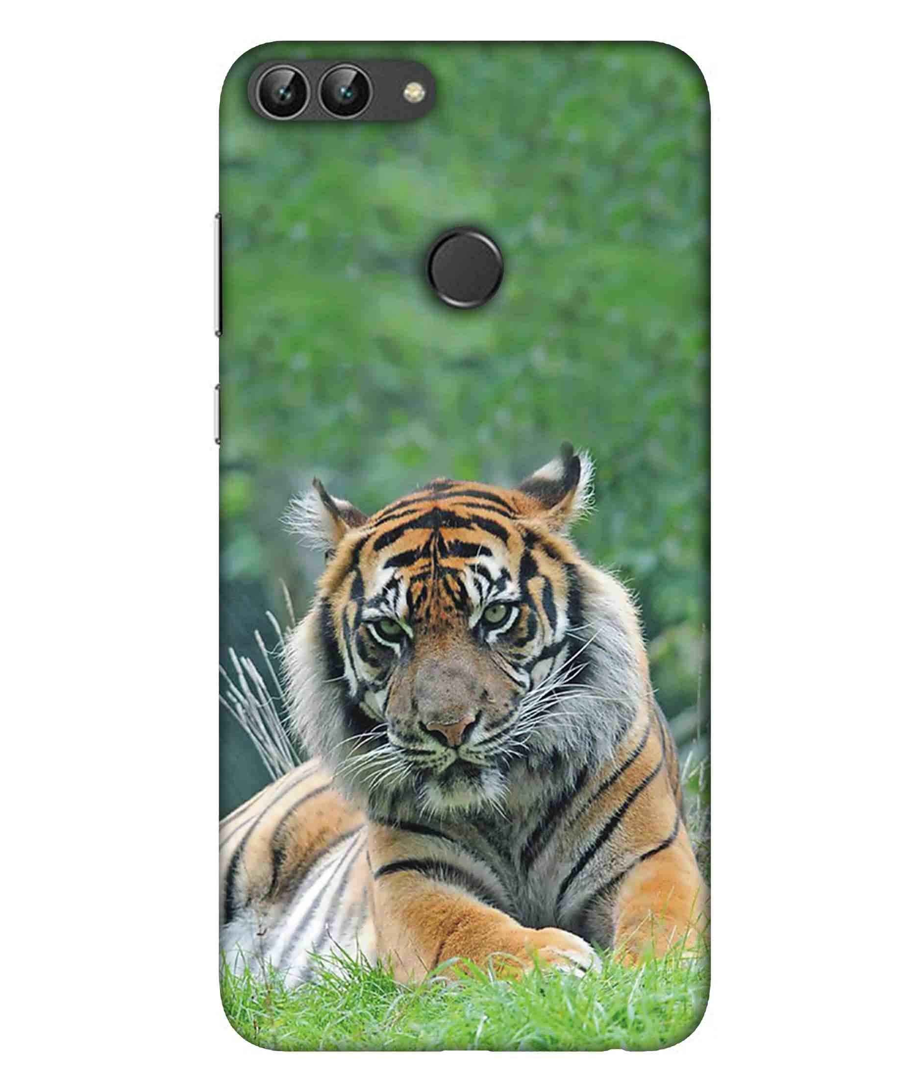MaroraCases Tiger in Field Hard Printed Designer Case for Huawei P Smart (2018), FIG-LX2, FIG-LX3 Back Cover MRR1936