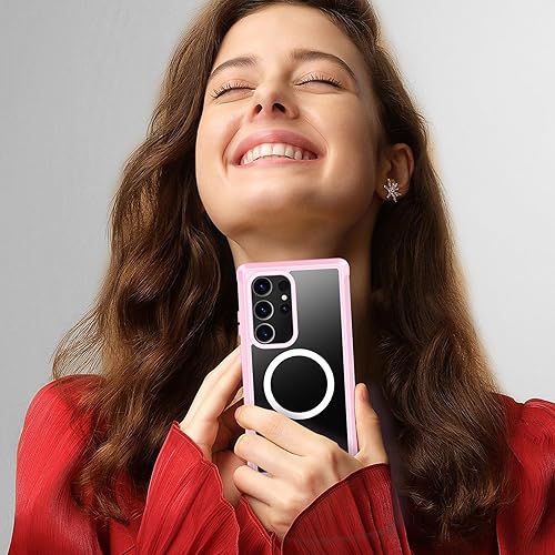 Miniatura 9 de Hekodonk Funda para Galaxy S24 Ultra, compatible con Magsafe protector de pantalla de vidrio templado integrado y 2 protectores de lente de cámara