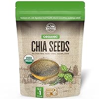 Vista 8 de AVA FARMS Semillas de chía orgánicas, 8 onzas, sin gluten, sin OMG, Kosher, aptas para dieta cetogénica, semillas veganas para pudín de chía