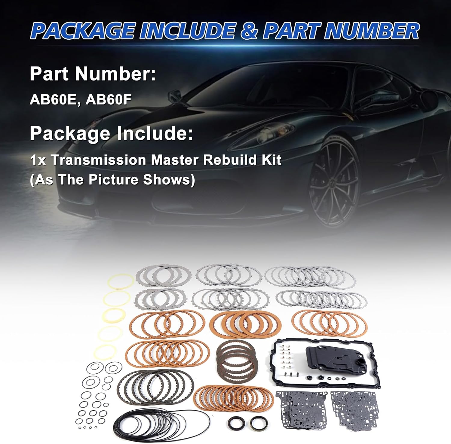 AB60E AB60F Transmission Master Rebuild Kit w/Oil Filter Compatible with Tundra 2007-2011 /Sequoia 2008-2011 5.7L V8
