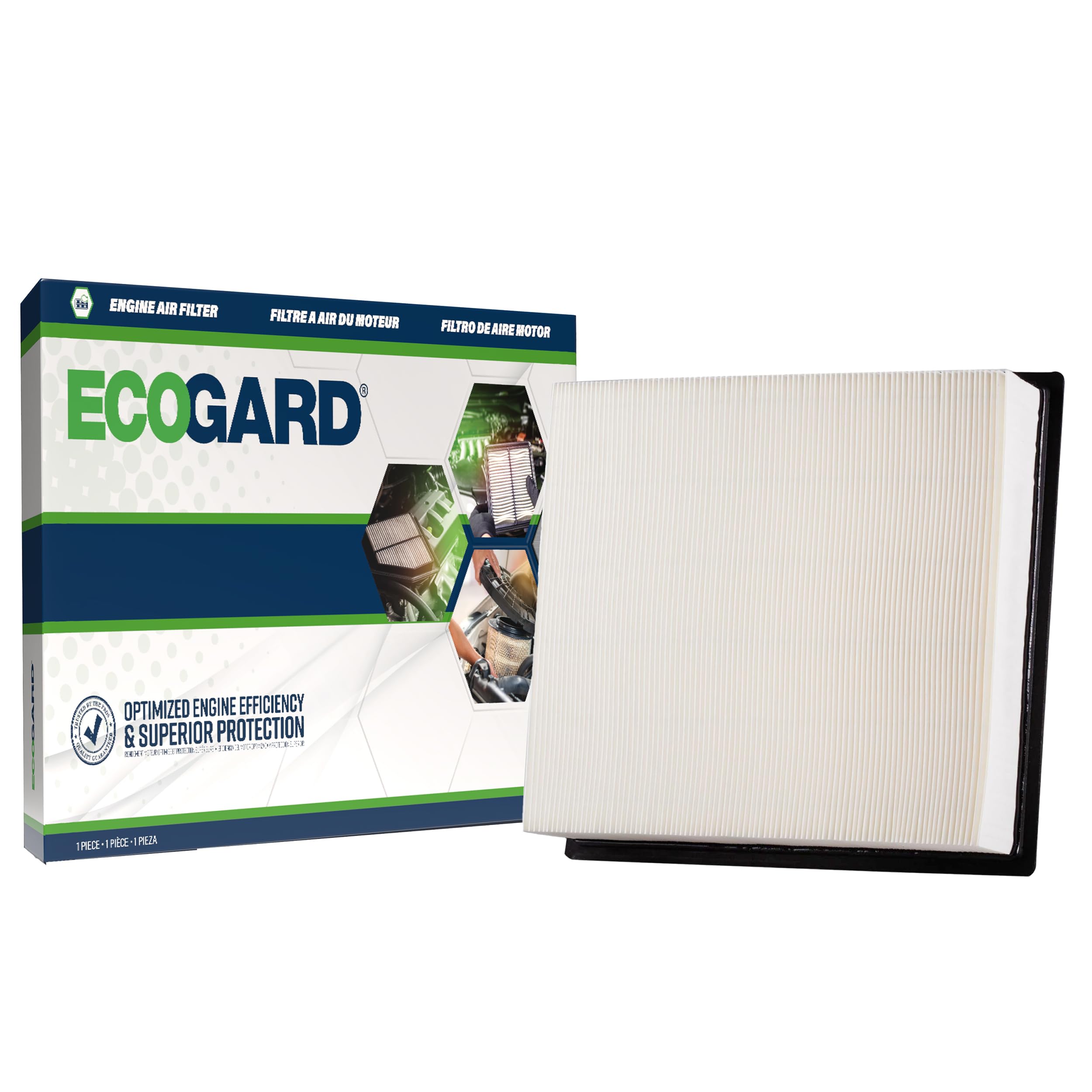 ECOGARD XA5642 Premium Engine Air Filter Fits Ford F-150 3.5L 2011-2021, 5.0L 2.7L 2015-2020, F-250 Super Duty 6.2L 2011-2016, 5.4L 2009-2010, Expedition 2007-2014