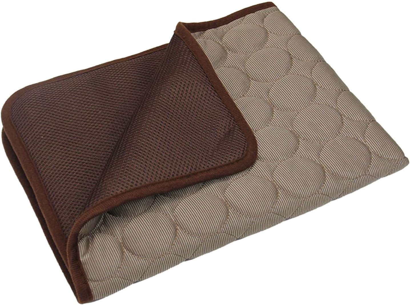 Pet Pad For Summer Ice Silk Mat For Cats And Dogs Breathable And Comfortable Pet Mat KlK323 (Coffee, 40x30cm)
