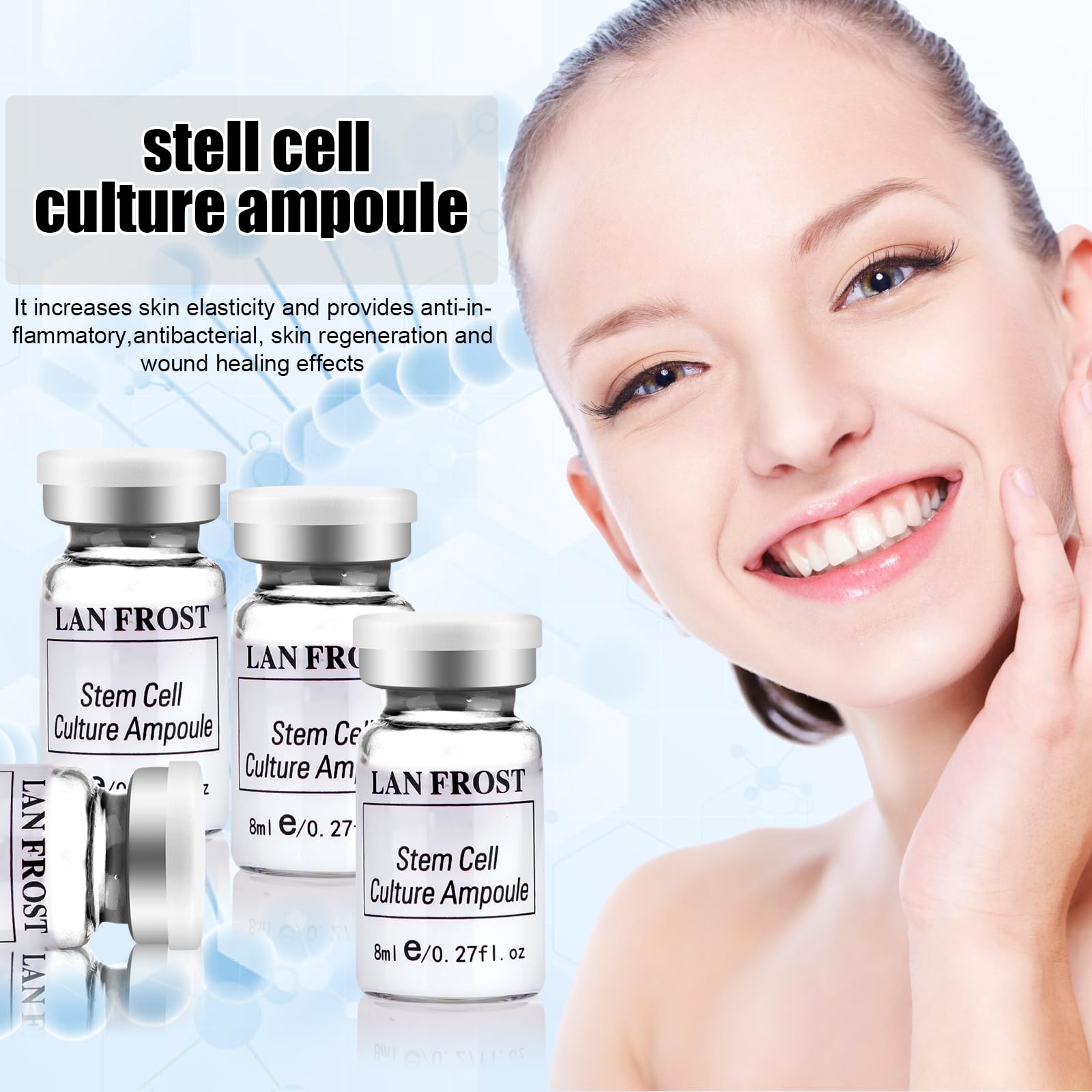 BB Facial Glow Starter Kit Serum Hyaluronic acid Essenz Skincare Kit, Whtening Stem Cell Culture Ampolla 8 ml 12pcs, Kit de suero Facial