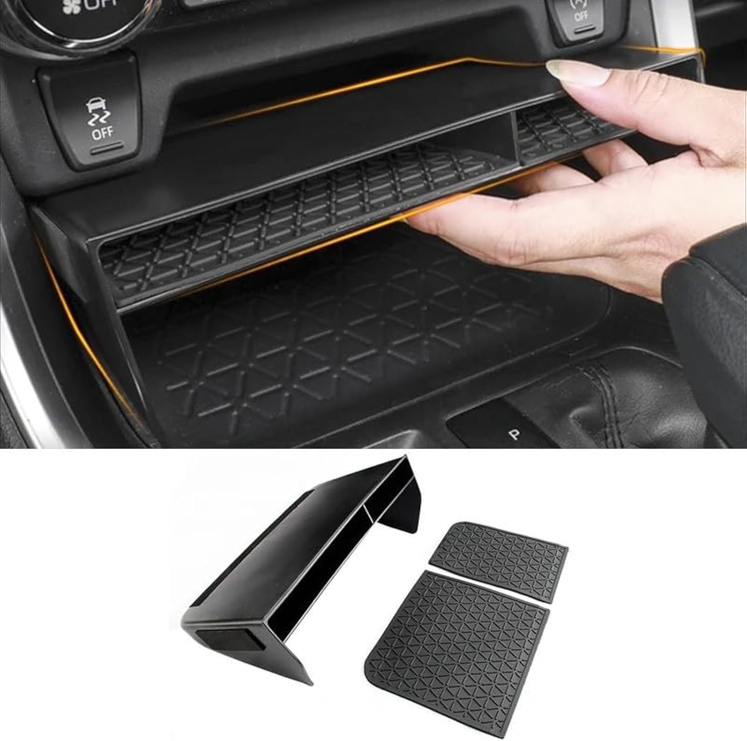 YIMICO For Toyota RAV4 2024 2023 2022 2021 2020 Car Center Console Holder Tray Multi-function Storage Box Organizer (Two layers)