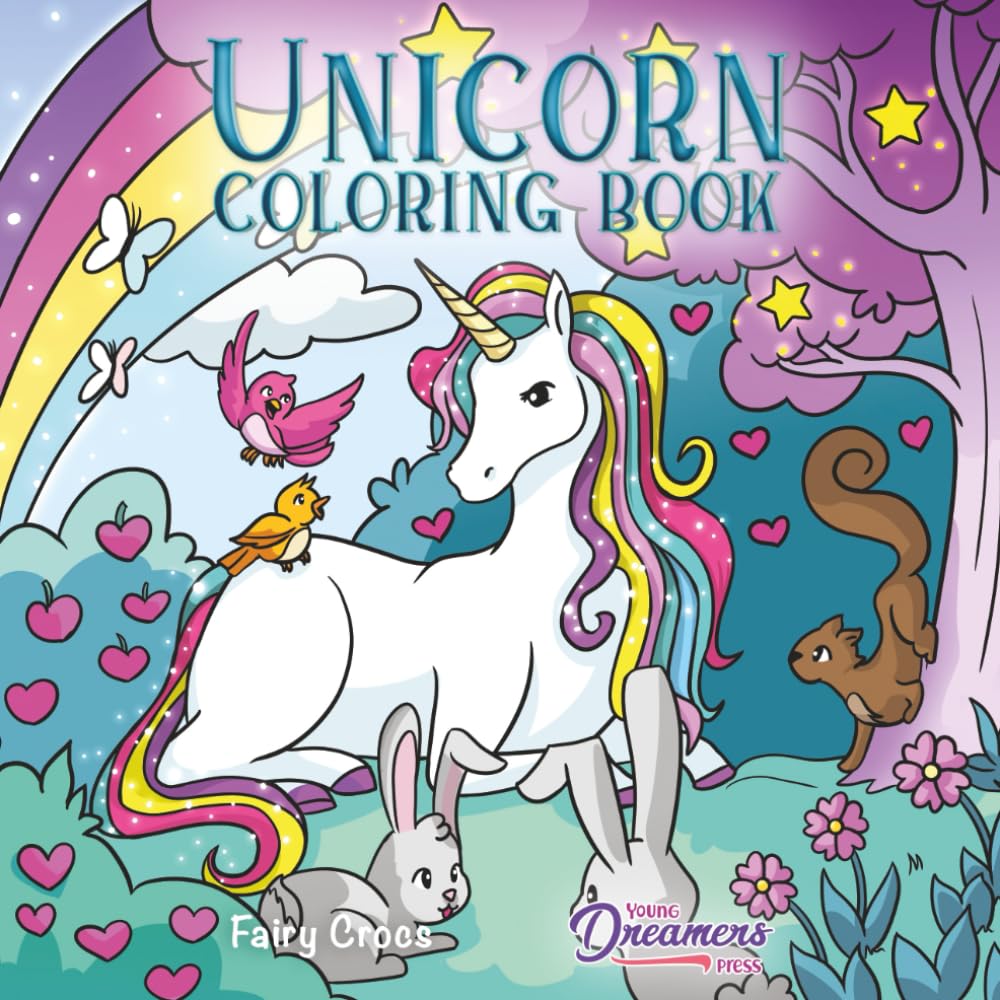 Unicorn Coloring Book: For Kids Ages 4-8 (Color. Press, Crocs<|