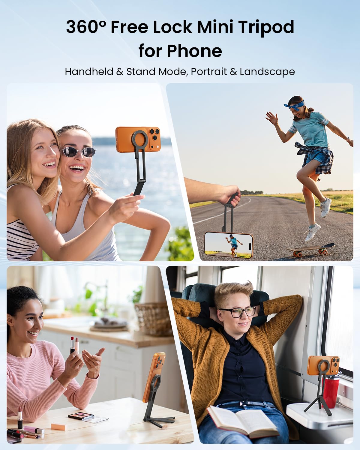 Magnetic Phone Tripod Magnetic Smartphone Stand Phone Mount Tripod for iPhone for Magsafe Selfie Stick