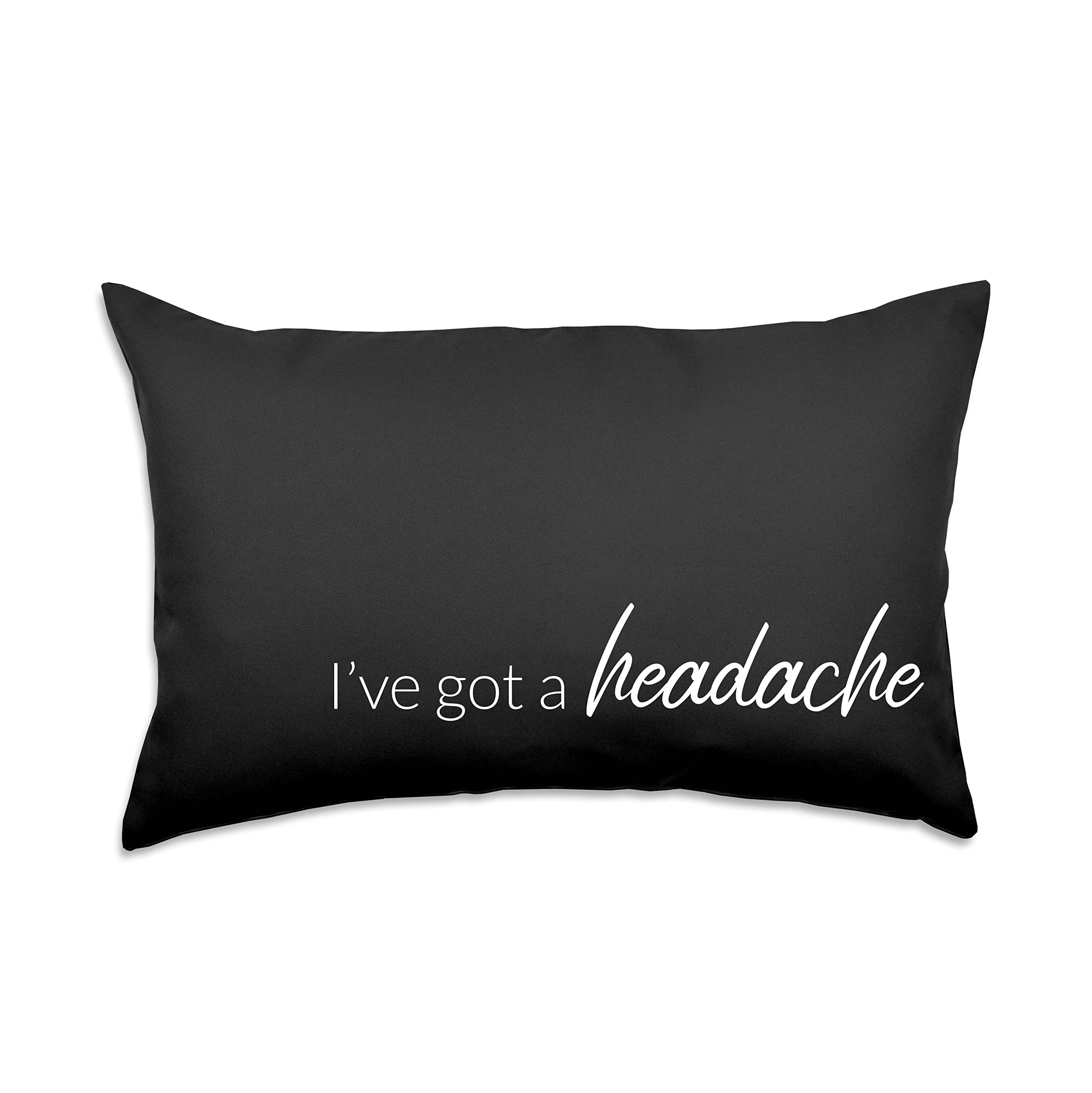 rucomfy Fibre Filled Gift Cushion Funny Reverse Message for Him/Her - I've Got a Headache/Still Got Headache - Bedroom Decor Bolster Throw Pillow (60 x 40cm)