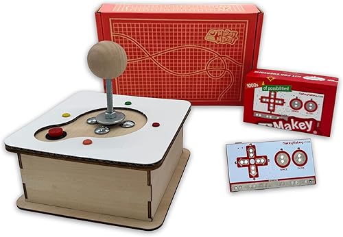 Makey Makey Retro Joystick Invention Launchpad Starter Bundle - Kit de actividades para ingeniería y codificación STEM - Construye, personaliza y