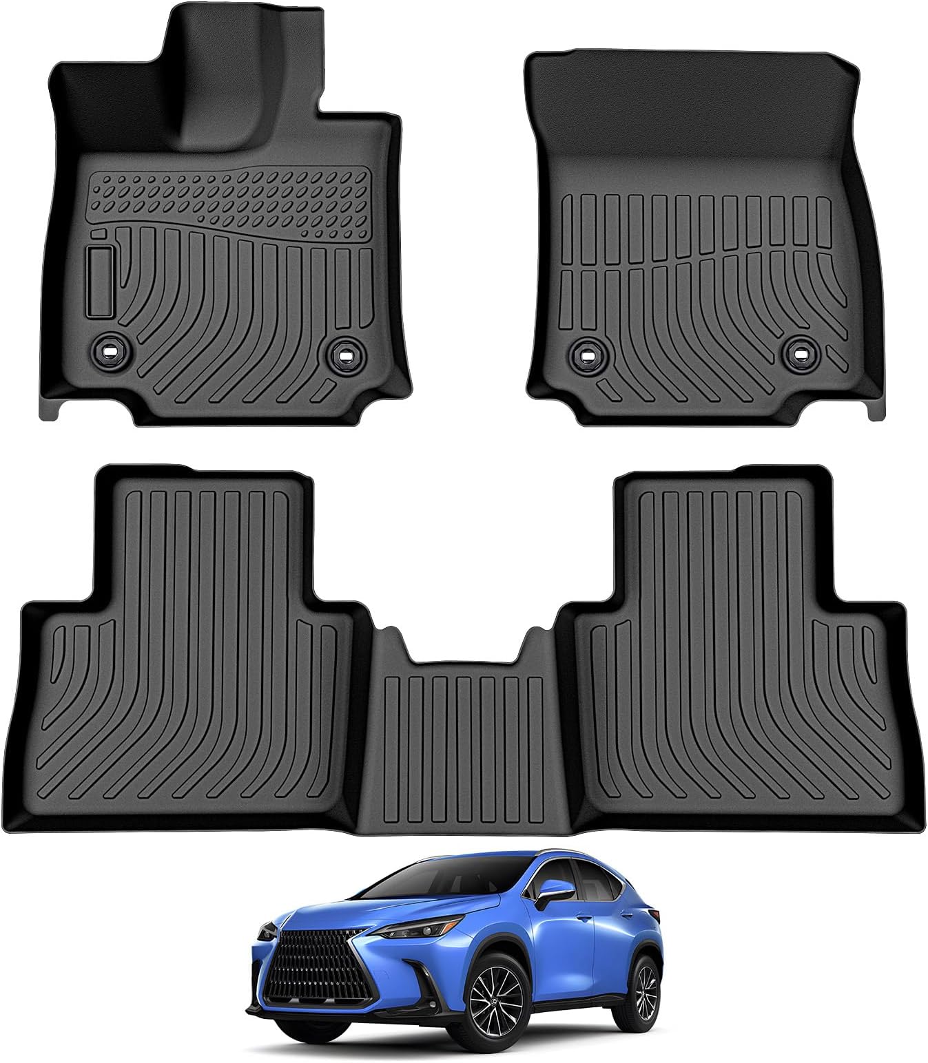 Sunsdrew Floor Mats for 2022 2023 2024 Lexus NX All Weather