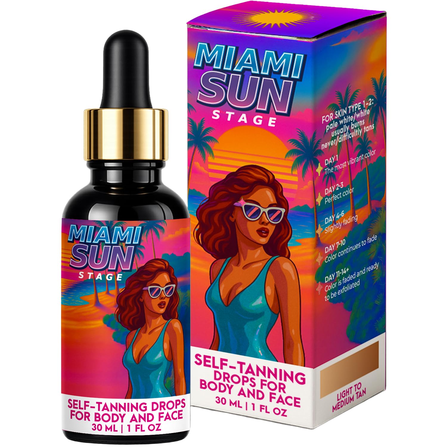 Miami Sun Stage Self Tanning Drops