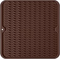 Vista 39 de Tapete de silicona para secado de platos para múltiples usos, fácil de limpiar, ecológico, tapete escurridor de platos resistente al calor