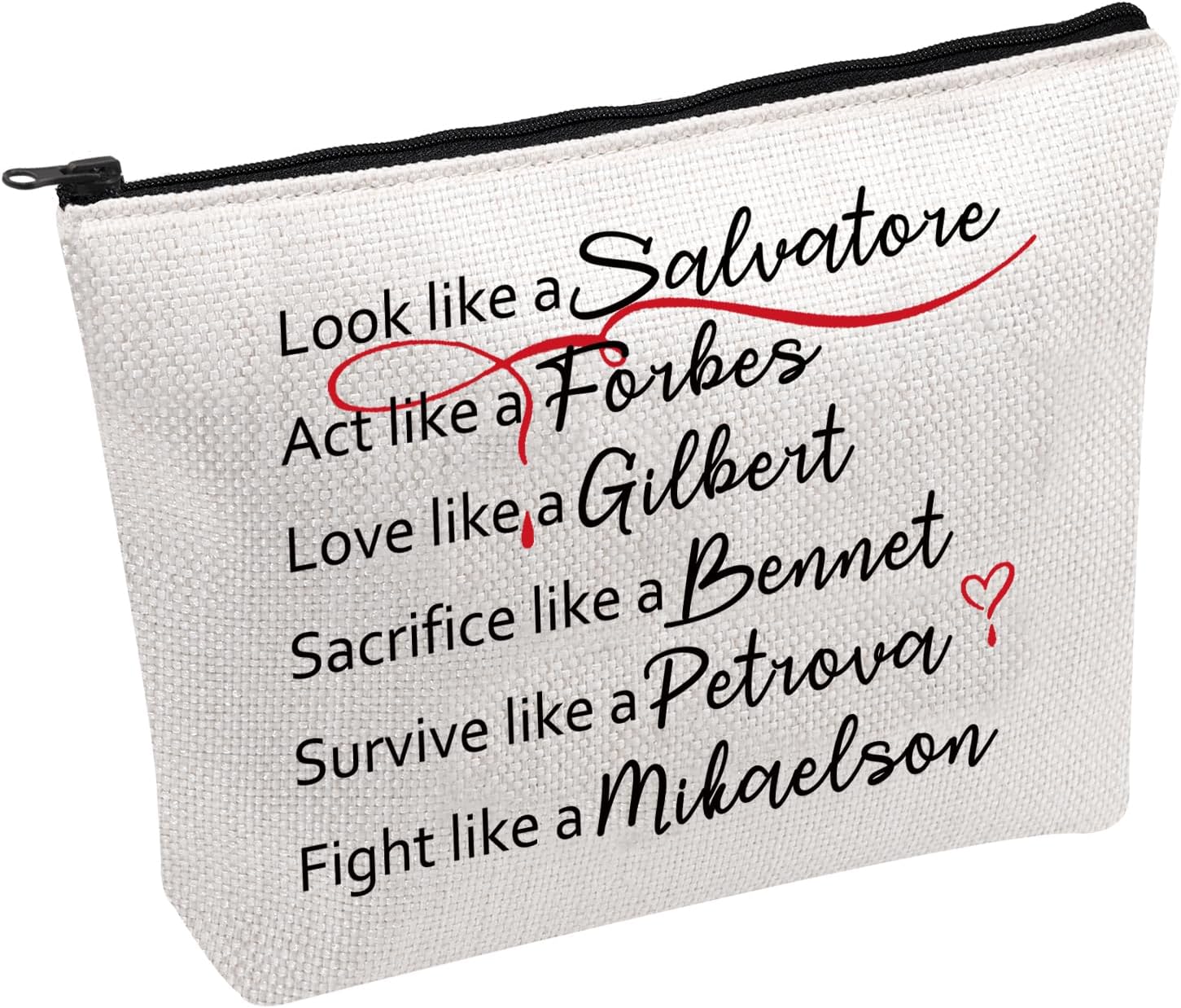 PWHAOO Vampire Tv Show Makeup Bag Vampires Cosmetic Bag TV Show Fan Gift (like a Mikaelson B)