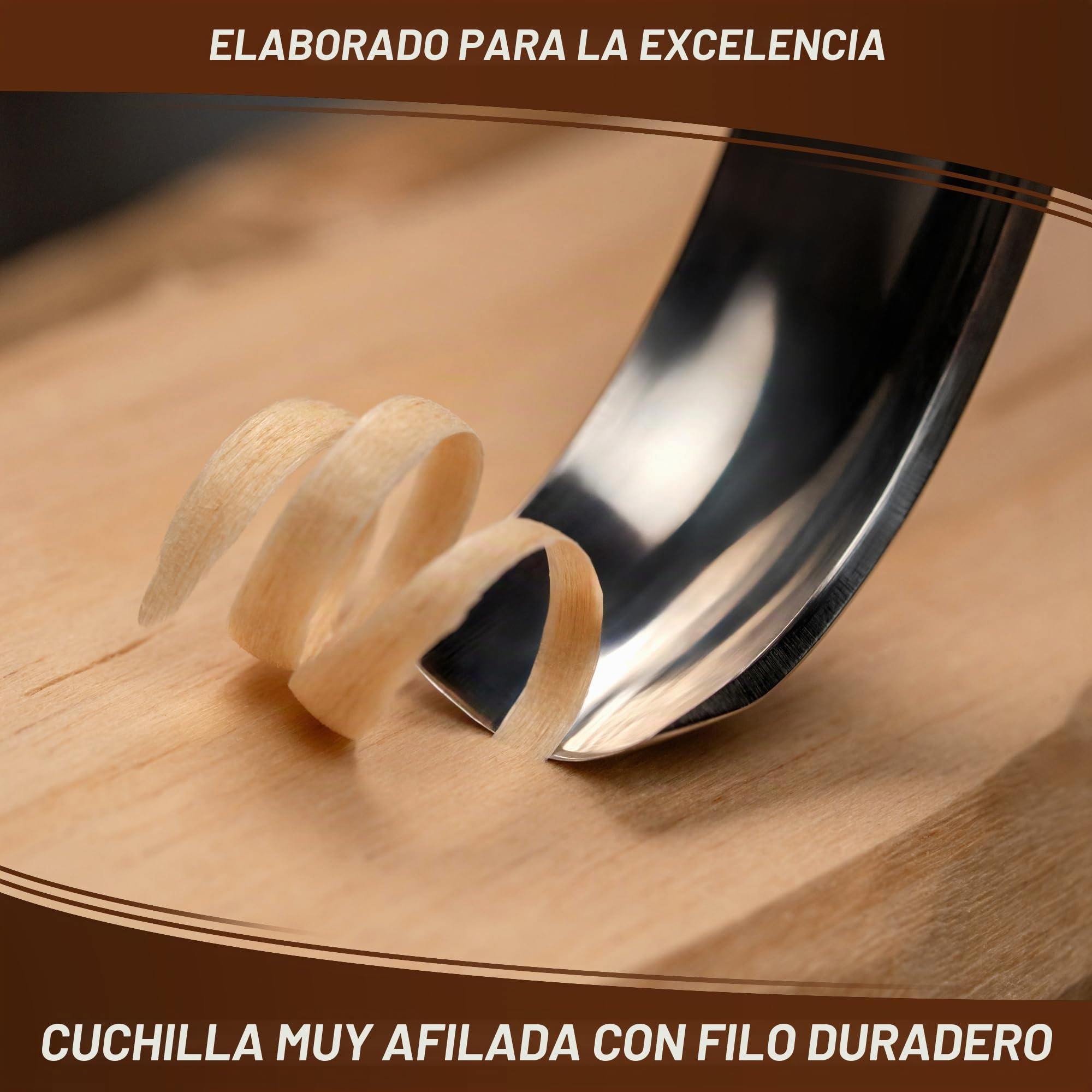 BeaverCraft Cincel Curvado K8a/14 1,4 Cm – Herramienta Para Tallar Cucharas, Cincel Compacto Para Principiantes Y Profesionales, Hoja De Acero Al Carbono
