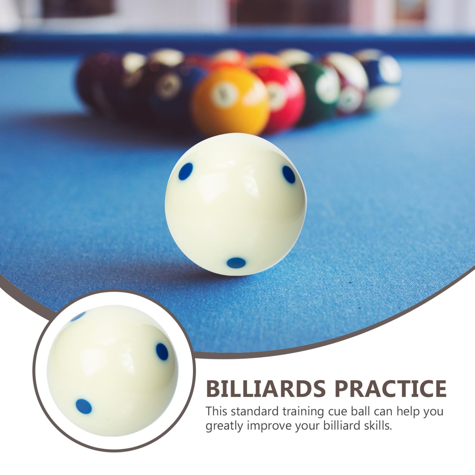 TOYANDONA Großer Cue Ball Standard Billard Training mit Hochwertiges Billard Zubehör für Präzises für Anfänger und Profis