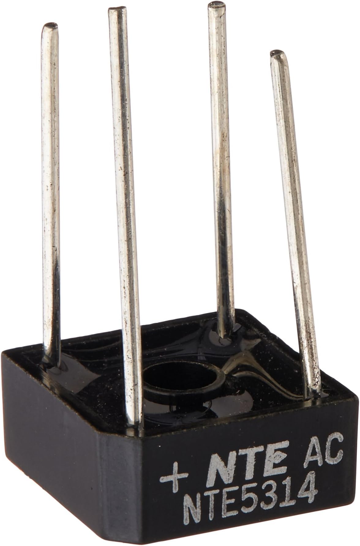 NTE Electronics NTE5314 Full Wave Single Phase Bridge Rectifier, 8 Amps, 400V Maximum Recurrent Peak Reverse Voltage