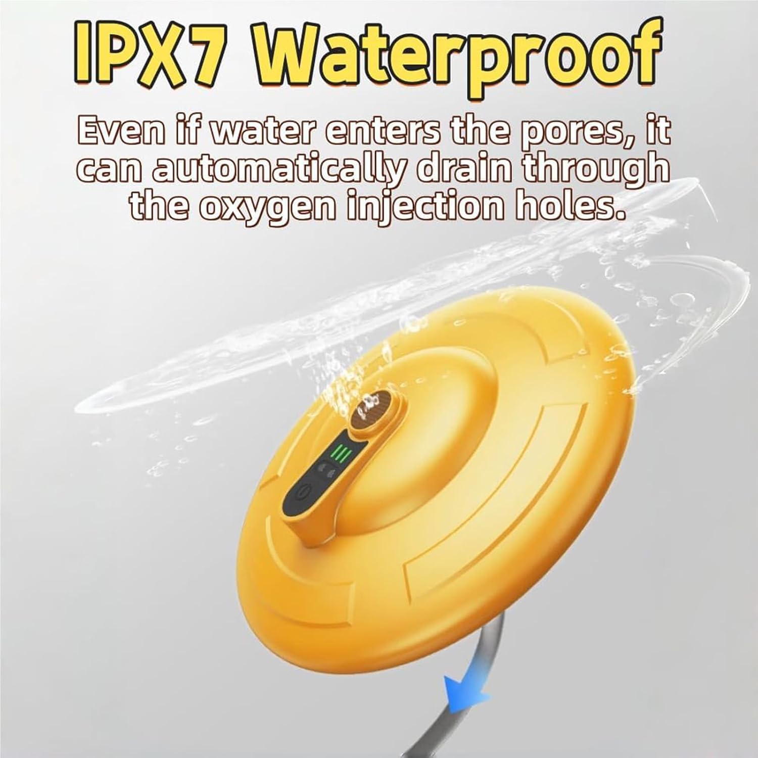 IPX7 Floating & Rechargeable Bait Bucket Aerator, 2026 Upgraded Live Baits Aerators Oxygen, Rechargeable Aerator for Bait Bucket, Portable Oxygen Pump for Fishing & Fish Tank Use
