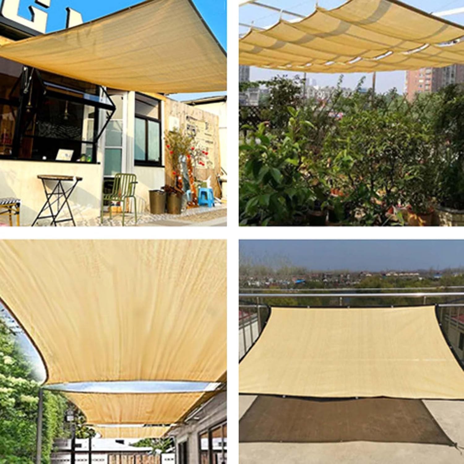 Toldo para Sombra con Ojales de 2x5 m, Tela para Sombra para Plantas, Cubierta de Malla para Sombra para pérgola de Patio Trasero de Invernadero, Red para Sombra de Patio al Aire Libre, Told