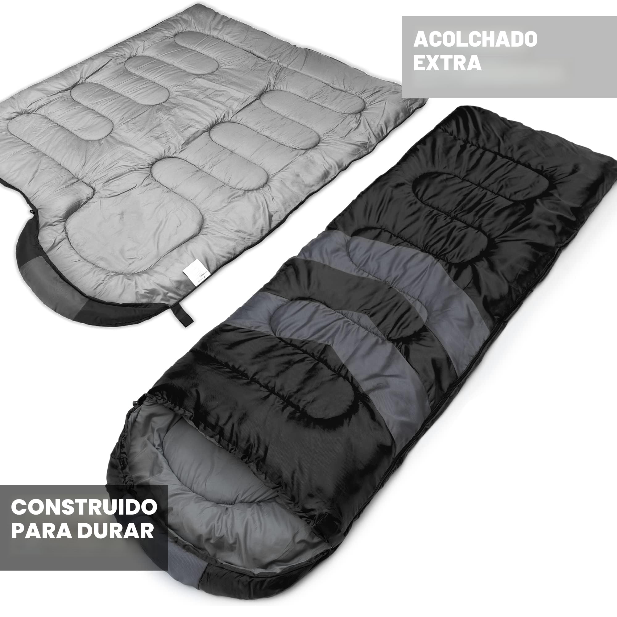 MalloMe – Saco de Dormir para Adulto, niño, Invierno, Verano, Primavera, otoño, plumón para 1 Persona, Impermeable, Bolsas de Dormir y Senderismo – Bolsa de Dormir Ultraligera, compacta para Dormir