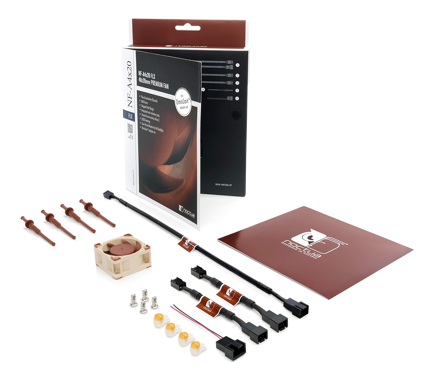 Noctua NF-A4x20 FLX Computer Case Fan - Cooling Components (Computer Case, Fan, 4 cm, 3700 RPM, 5000 RPM, 4400 RPM) (Pack of 2)