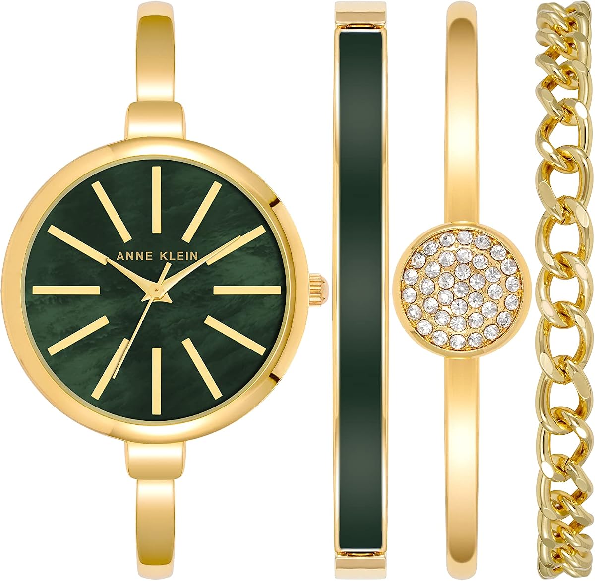Anne Klein - Conjunto de reloj y pulsera para mujer