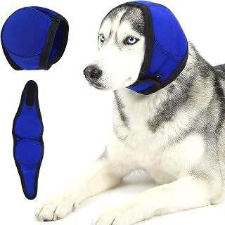 Dog Ear Muffs Noise Protection, Swimming Waterproof Dog Ear Caps, Rose DogEar Covers for Bath, Pet Ears Muffs for Noise Bath, for Ears Protection(L)