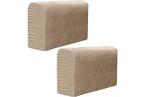 Elegant Comfort [2PCS] Couch Arm Covers Anti-Slip Armchair Covers