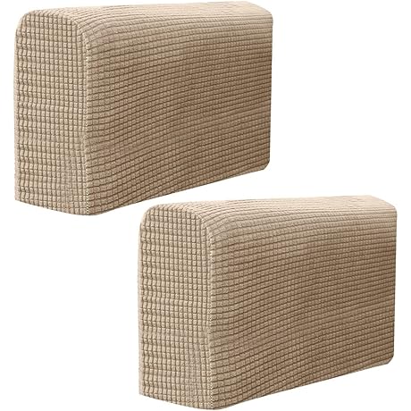 Elegant Comfort [2PCS] Couch Arm Covers Anti-Slip Armchair Covers