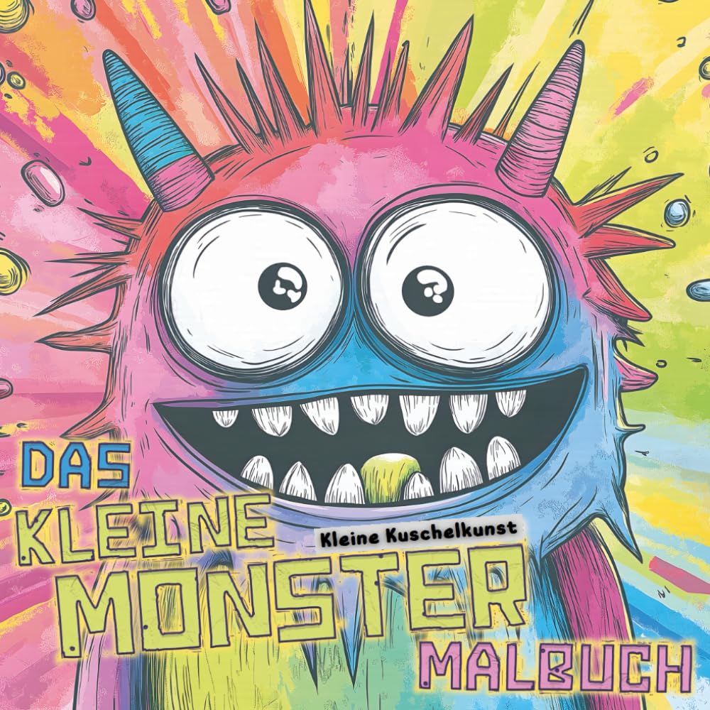 Das kleine Monster Malbuch: Cute Monster Malbuch für Kinder und Jugendliche, mit 50 niedlichen Motiven zum Ausmalen, Entspannen und Fördern der Kreativität