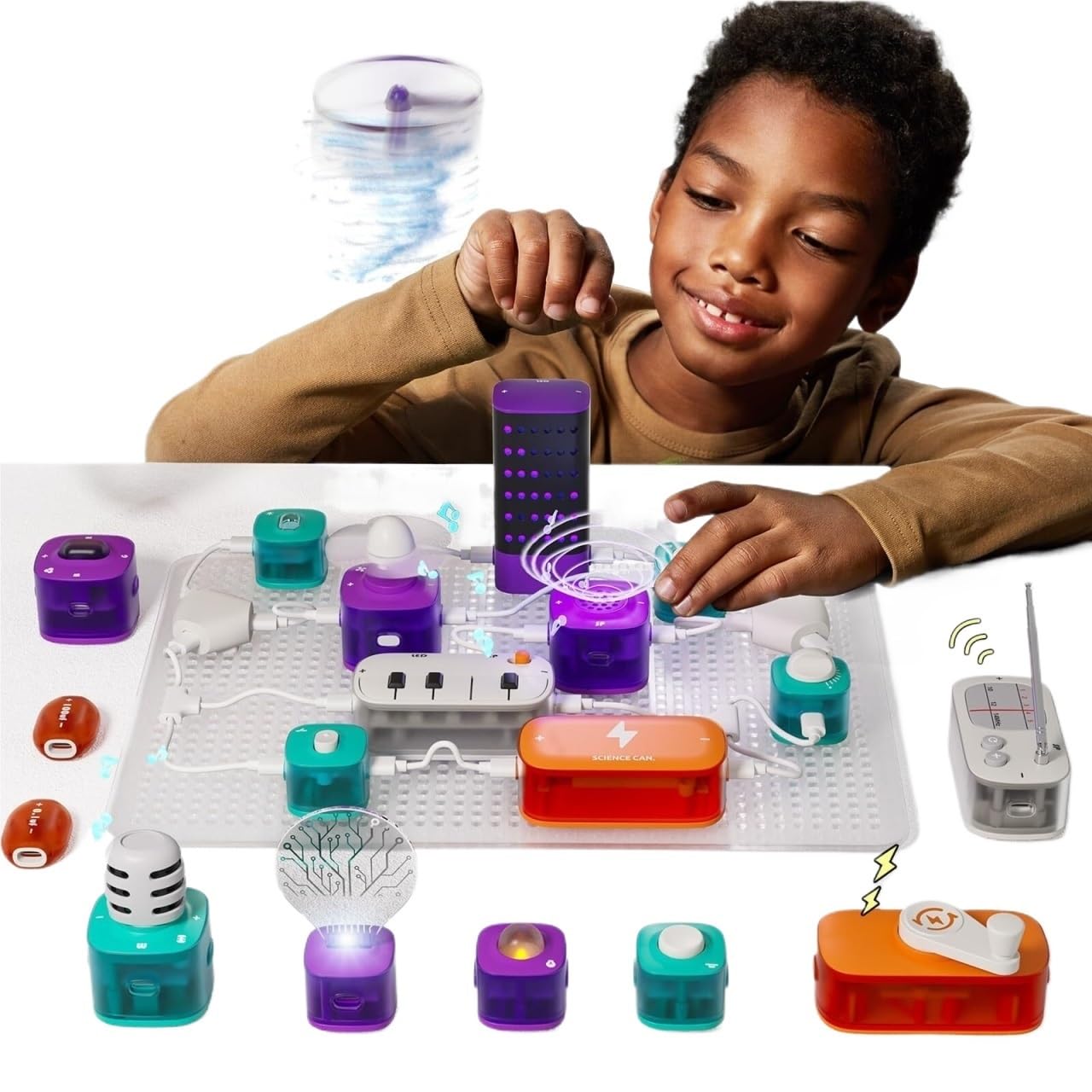 Esperimenti Elettricità Kit Elettronico for Principianti con Circuito Science Can Circuits con 80 Esperimenti Giocattolo Esperimento di Apprendimento