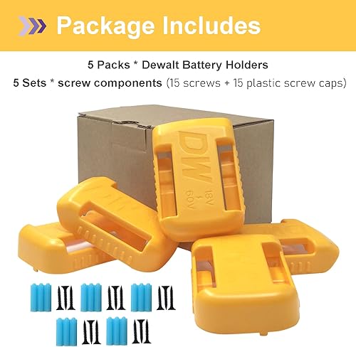 Miniatura 8 de NA Soporte de montaje de batería para Dewalt 20 V 60 V Soporte de muelle de batería apto para herramientas eléctricas de batería DeWalt, paquete de