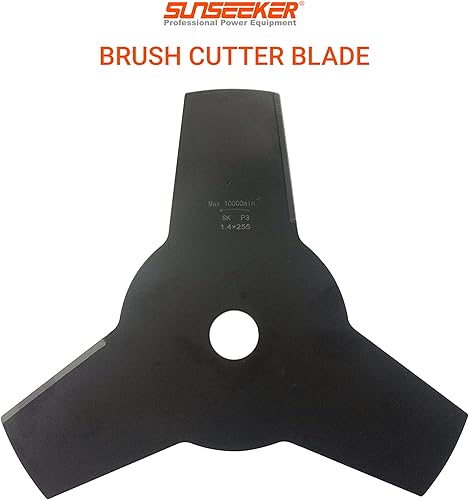 Miniatura 3 de Sunseeker Cuchilla cortadora de cepillo resistente de 10 pulgadas, 3 dientes, accesorio universal