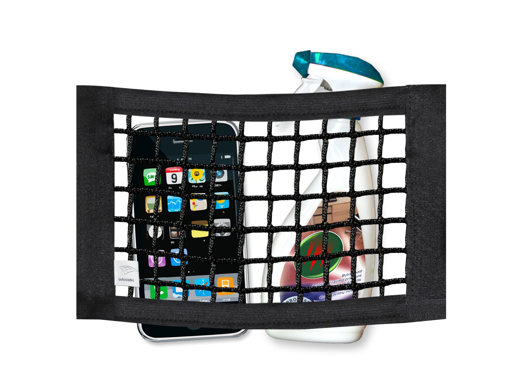 Rete Portaoggetti Per Camper  40 X 25 Cm, Nera , Confezione Da 2 Borsa Portaoggetti Per Camper Auto Barca Furgone E Accessori Per Interni Della Casa 88434713 - 9