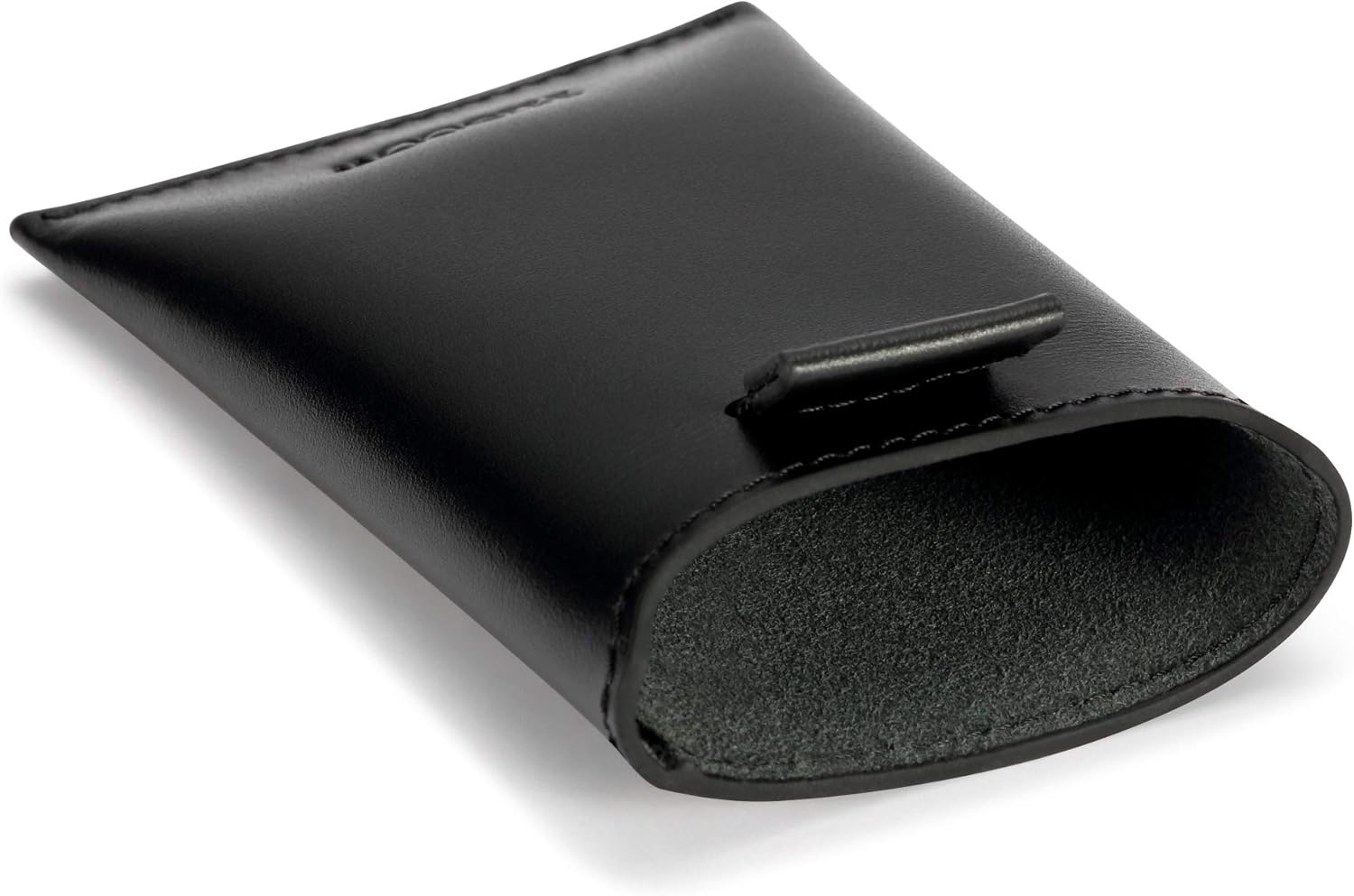 HISCOW Business Card Holder with Flap for Dispensing Cards - Italian Calfskin (Black) - Image 9