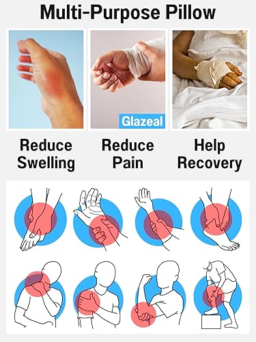Miniatura 6 de Almohada de elevación de brazos, soporte ergonómico con cuña para elevar las manos, esponja de codo ranurada de espuma quirúrgica elevada para