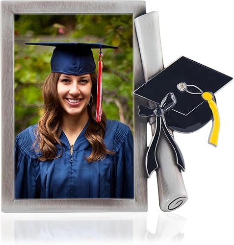 Vista 54 de LASODY Marco de fotos de graduación - Decoración 2025, regalos para él y ella, marco de fotos con borlas