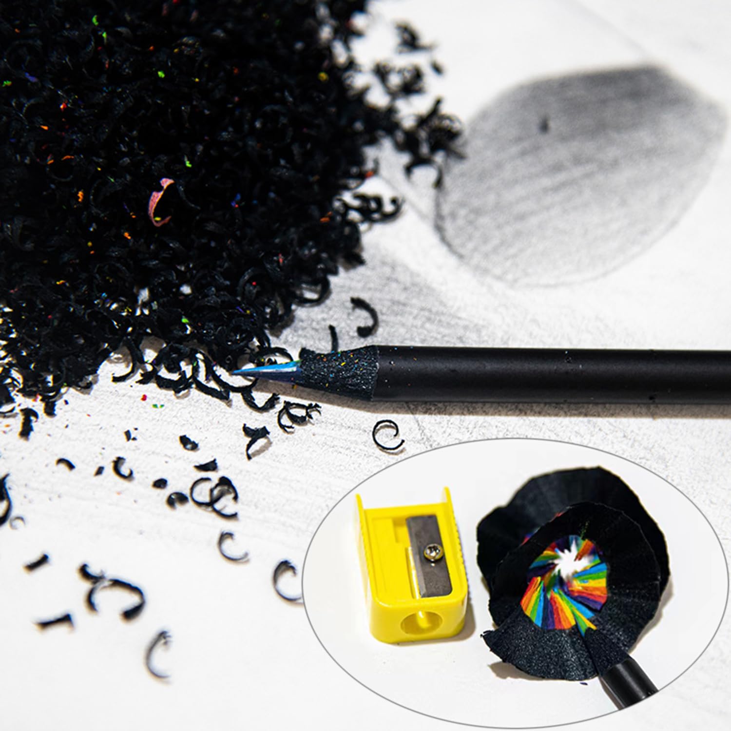 Set di mate colorate a pastello da 8 pezzi Mate arcobaleno 7 in 1 per regali per bambini Mata multicolore in legno per mata da disegno Materiale scolastico  21