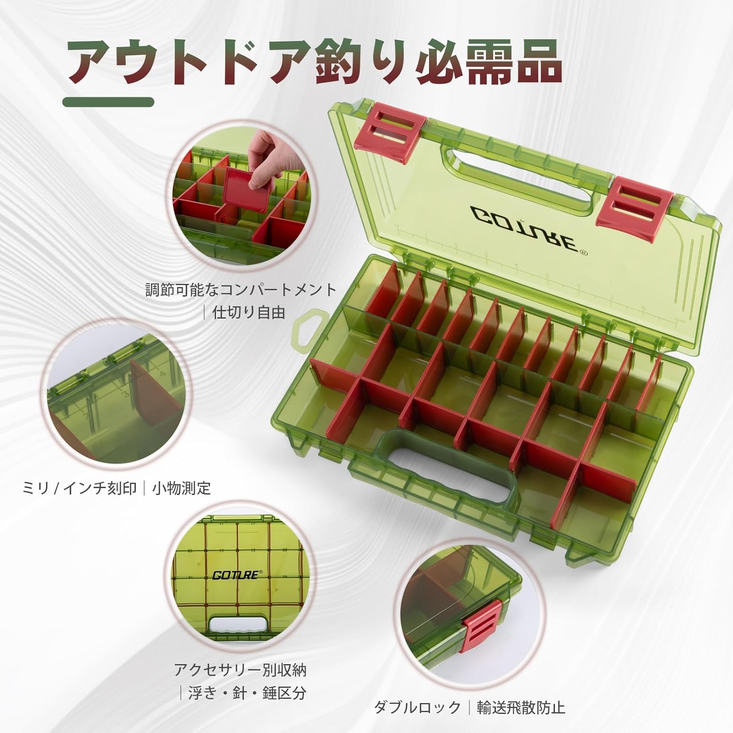 Goture フィッシングリュック ポータブルタックルボックス3個付き 900Dオックスフォード生地 シングルショルダーフィッシング