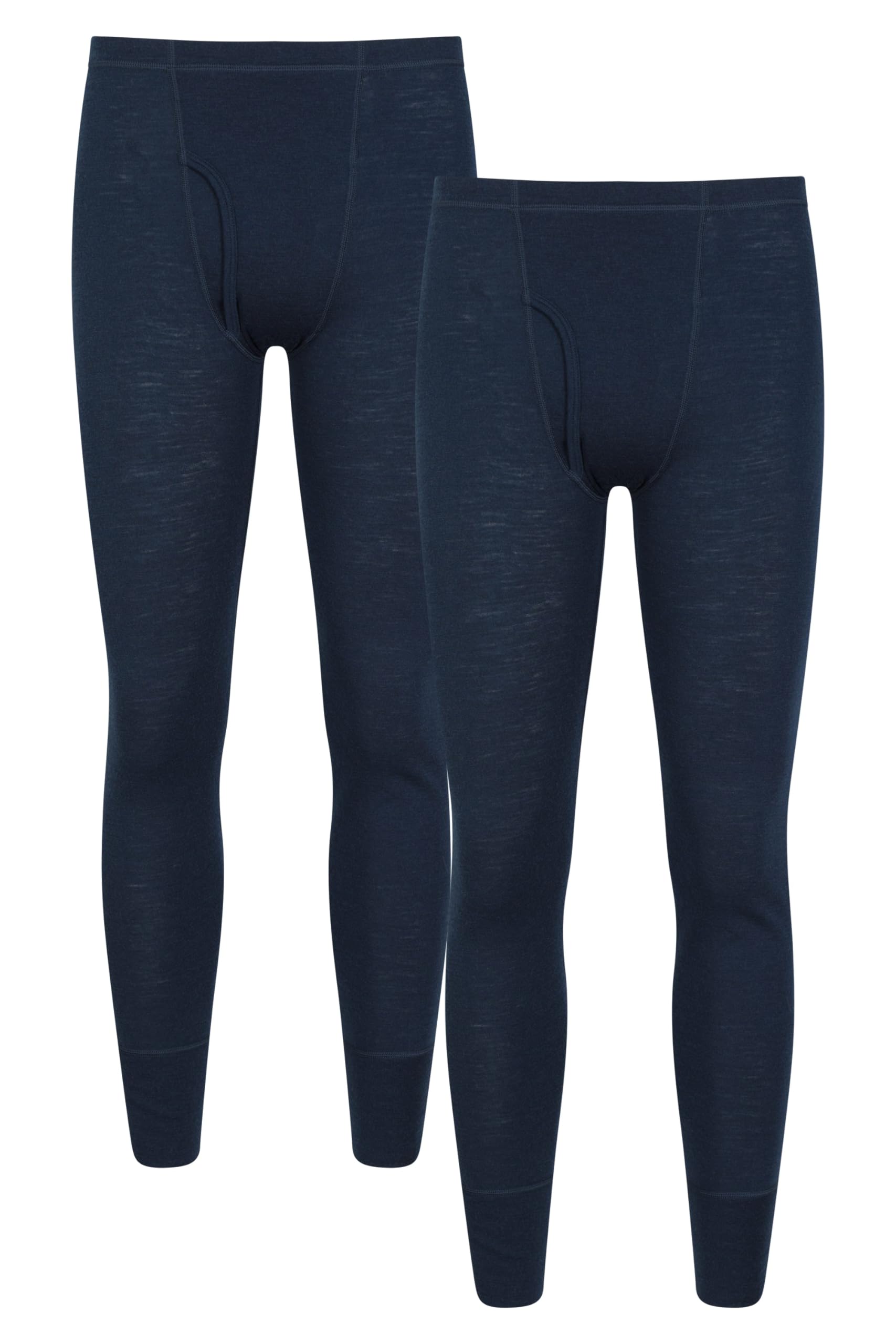 Mountain Warehouse Mens Merino Pants Multipack - Pack of 2 Moisture Wicking & Quick Drying Base Layer Pants - for Autumn, Winter, Camping, Outdoors, Travelling & Hiking Navy (2 Pack) 4XL