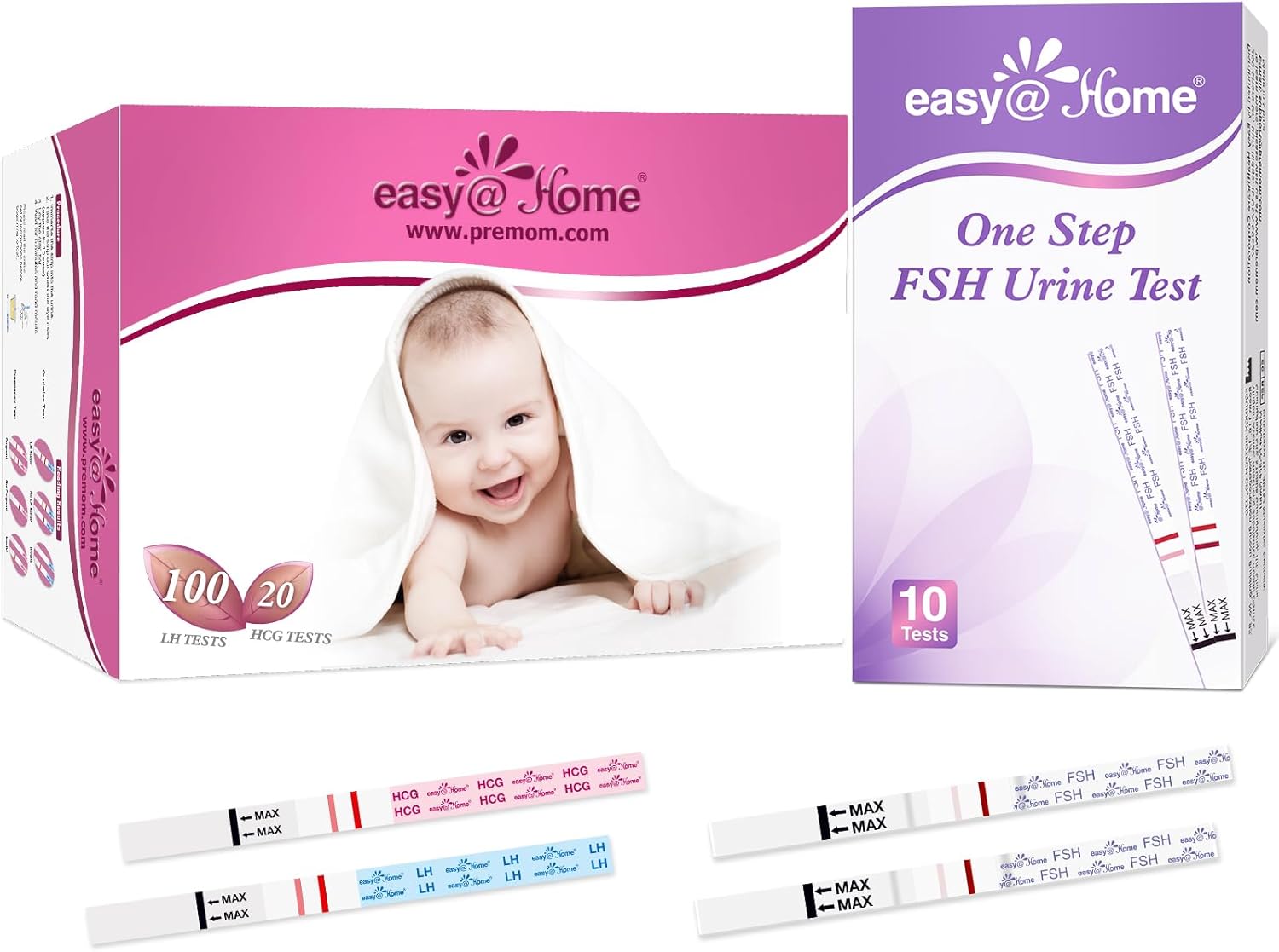 EasyHome 100 Ovulation and 20 Pregnancy & 10 FSH Menopause