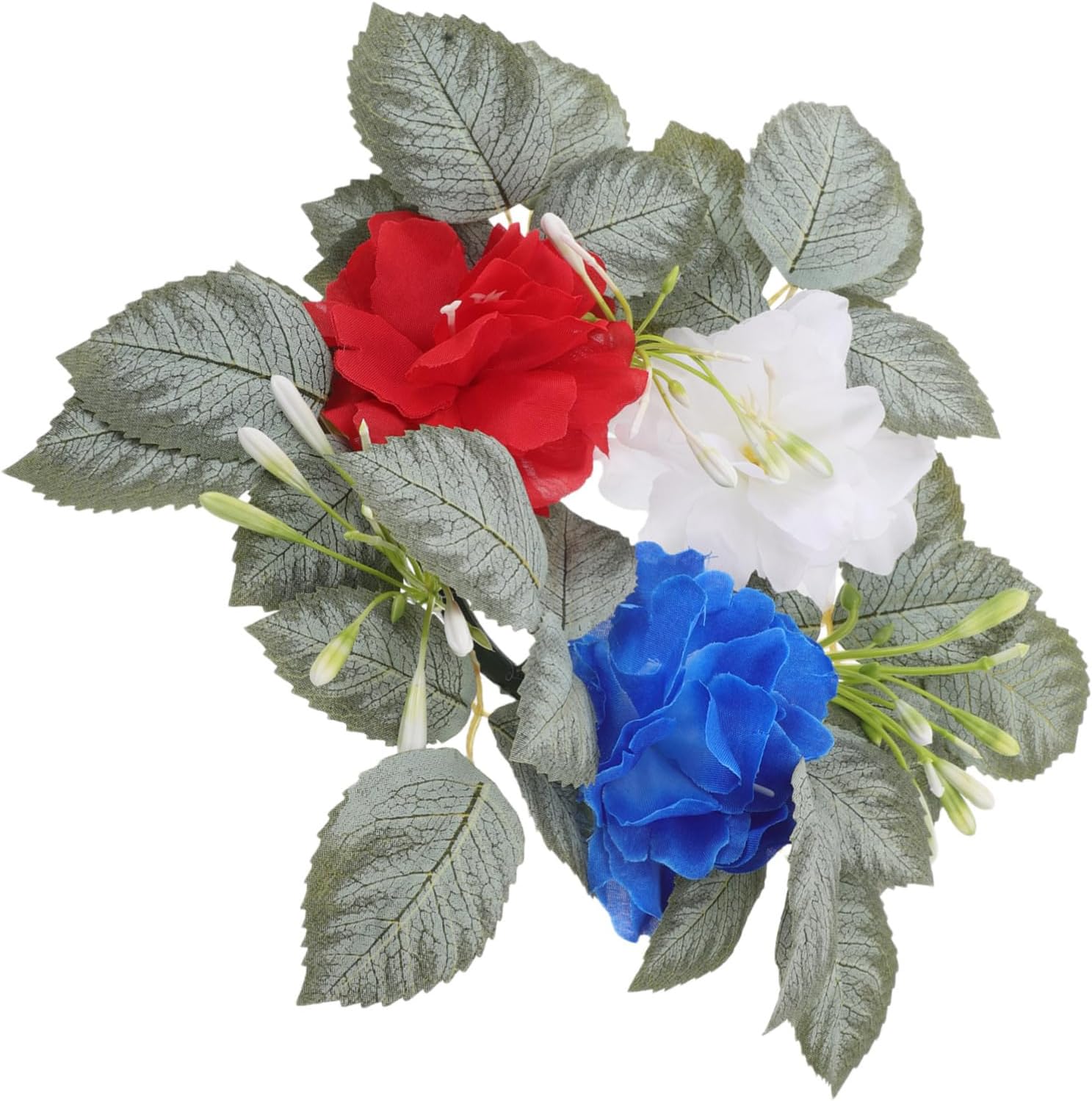 Artificial Flower Candle Holder Patriotic of July Wreath Home Kitchen Decor Easy to Clean Stable Design