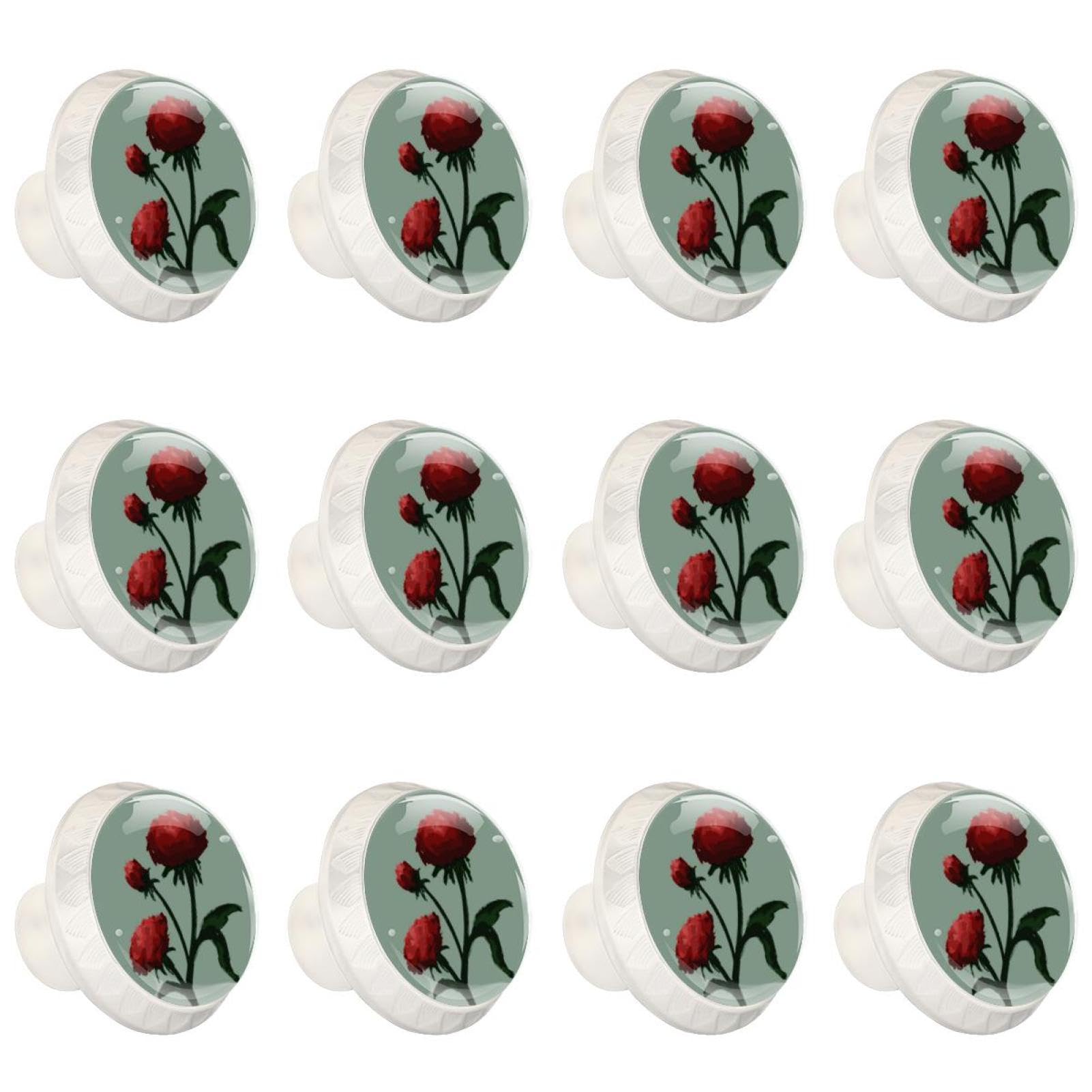 Boutons de tiroir en verre cristal pour placard de cuisine et armoire de chambre