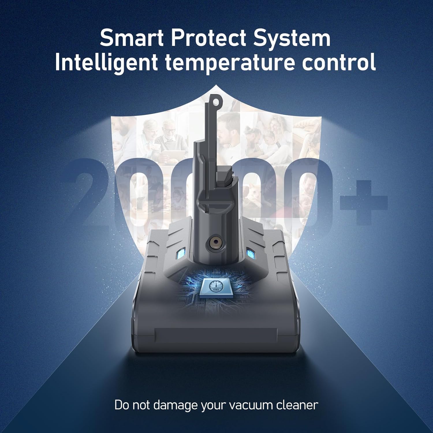 Keenstone Battery Replacement for V8, 21.6V 6500mAh Li-ion Battery Compatible with SV10 V8 Animal V8Absolute V8Motorhead V8Carbon Fiber V8Fluffy Series Cordless Vacuum, 2 Filters Included