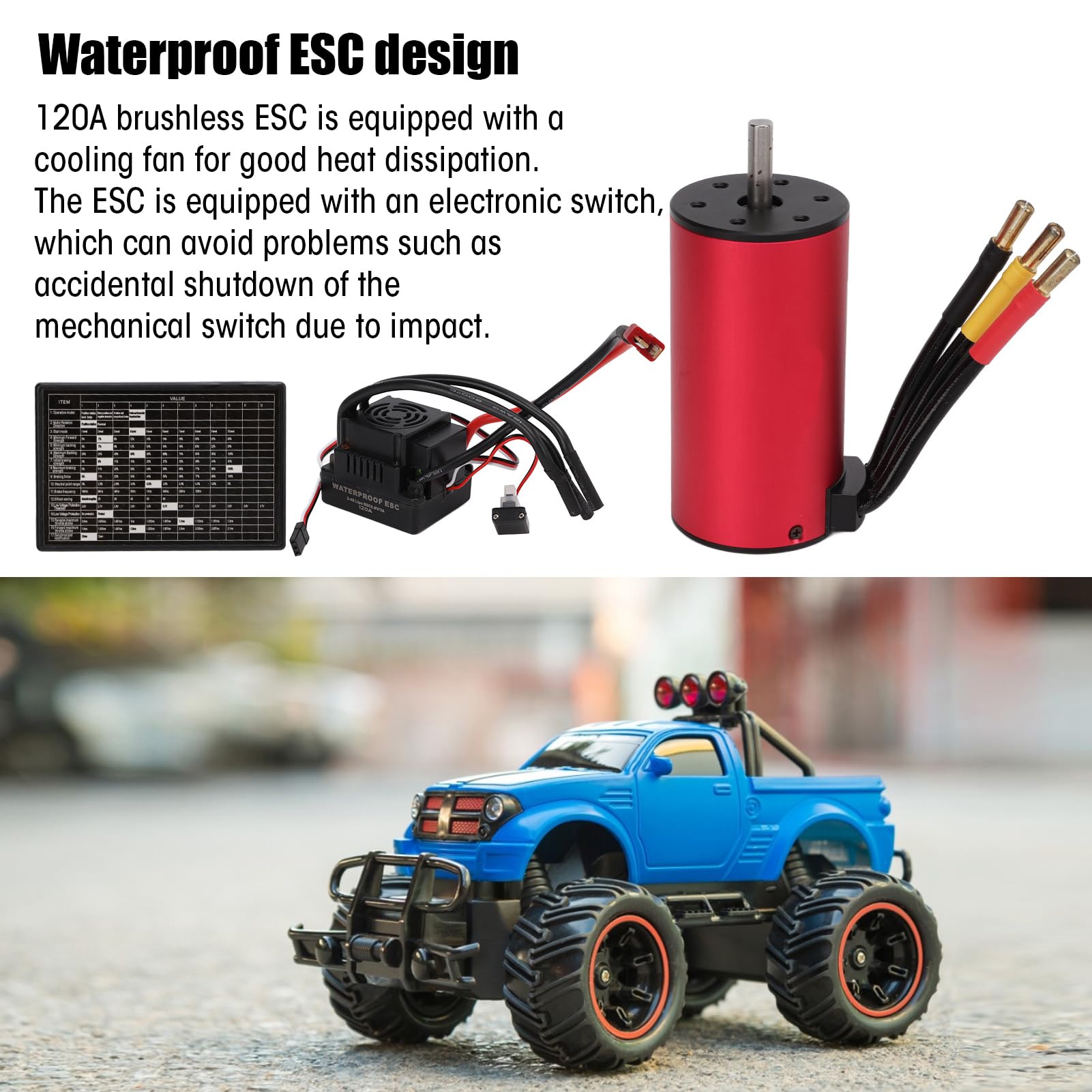 Alomejor 3670 2650KV Zestaw Silnika Bezszczotkowego 120A ESC