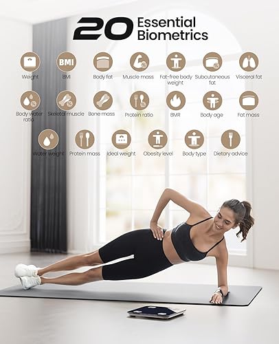 Miniatura 3 de Báscula inteligente para peso corporal, IMC, grasa corporal, masa muscular, báscula digital de baño de alta precisión, 20 aplicaciones de