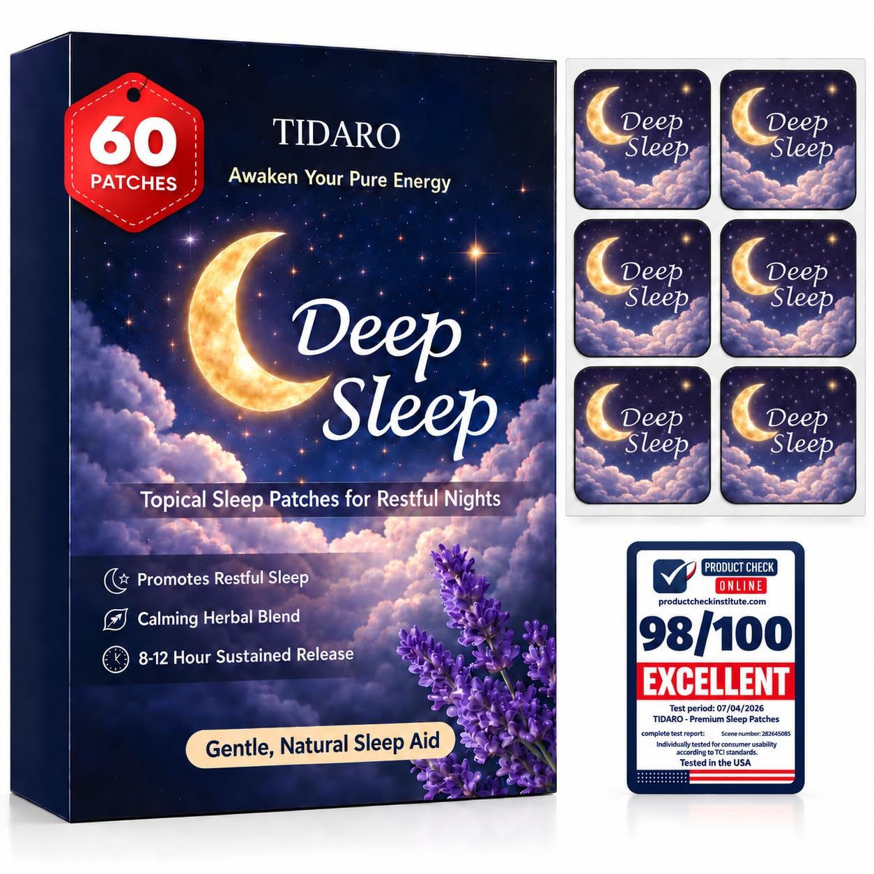 Premium Sleep Patches For Adults 90 Count Extra Strength for Men & Women — Amazon image 8