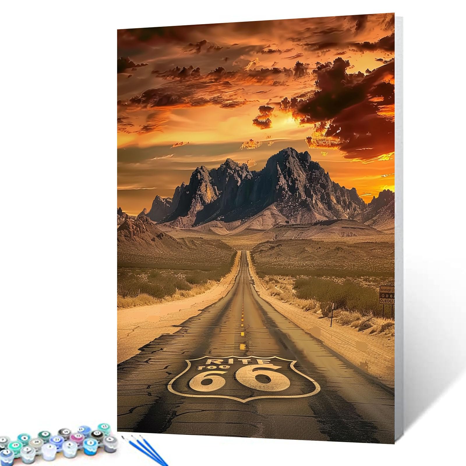 Amazon.com: Native America Painting Route 66 USA Paint by Number