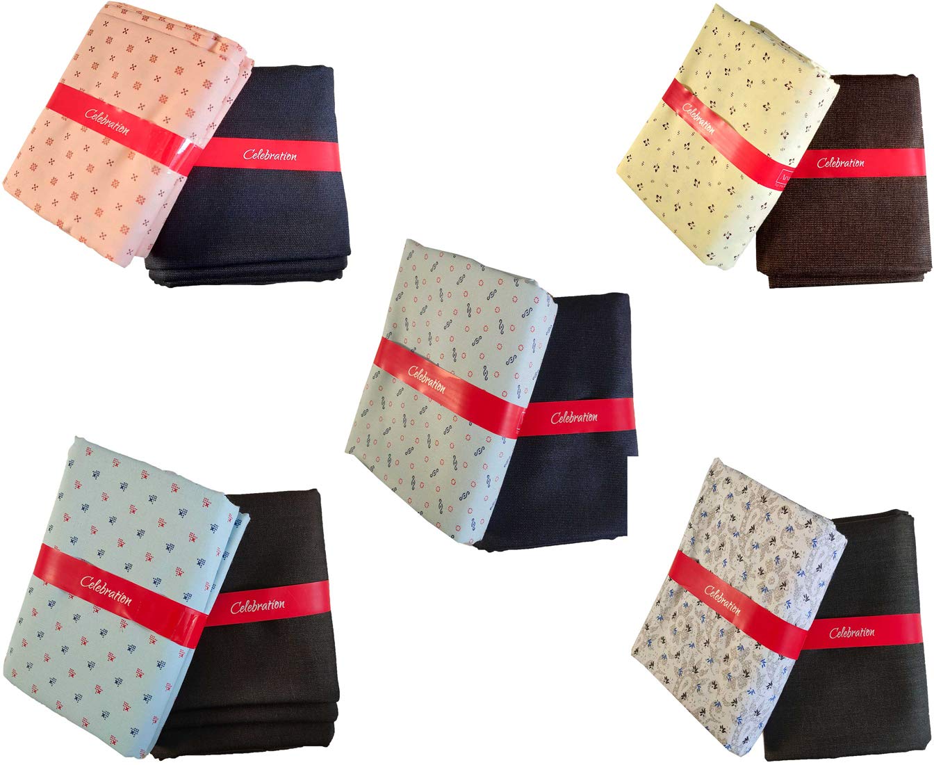 arvind Men's Poly Cotton Unstitched Shirt and Trouser Fabrics Combo Set of 5 (Multicolour, Free Size)-picture-20