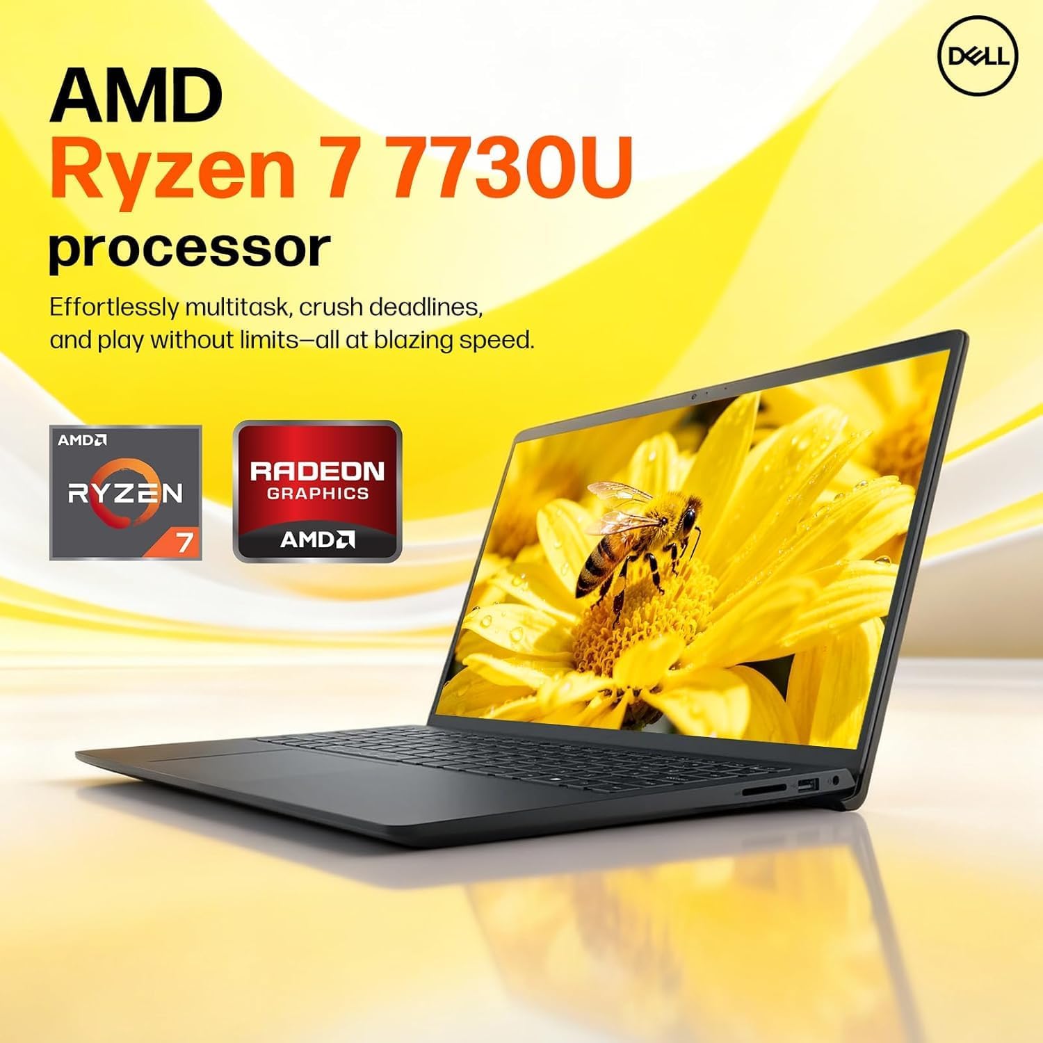 Dell 15 Touchscreen Laptop Computer, 15.6" FHD Anti-Glare, AMD Ryzen 7 7730U(15 W, Up to 4.5 GHz), 16 GB RAM, 512 GB SSD, Thin and Light, Business & Students Every Day Use, Windows 11 Pro