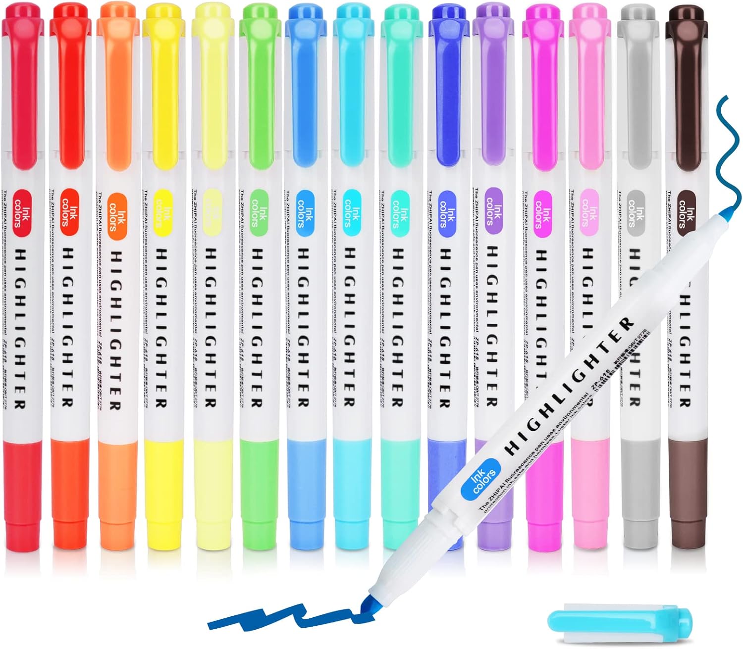 Buy Zosxi Highlighters Double Ended Mild 18 color Highlighters